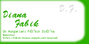 diana fabik business card